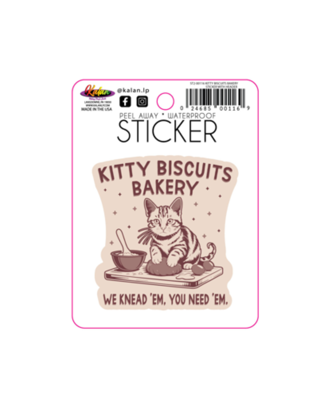 Kitty Biscuits Bakery Diecut Sticker