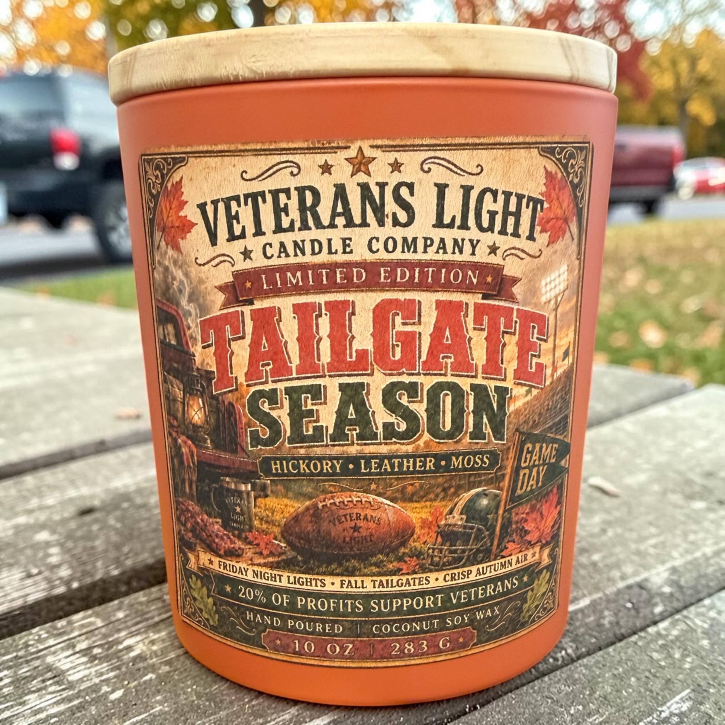 Veterans Light 10 oz Candle - Tailgate Season