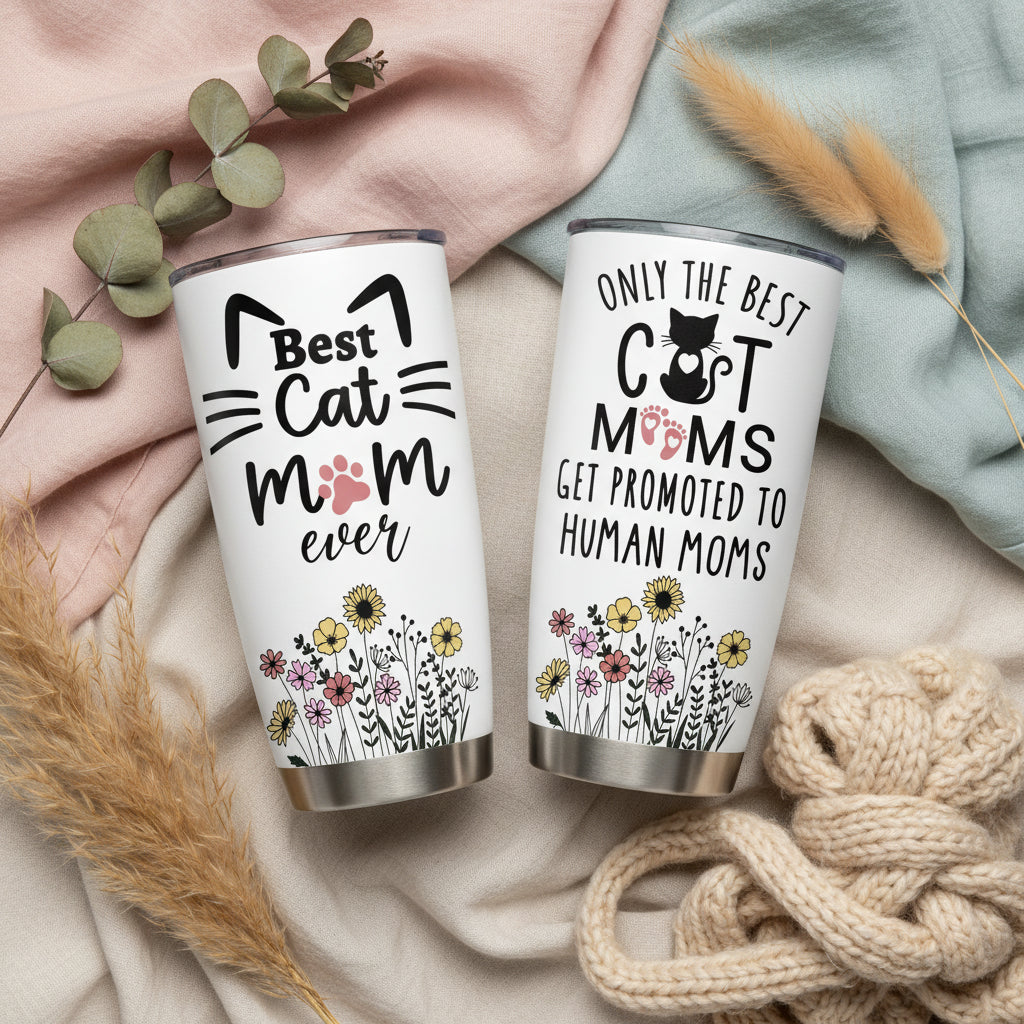 Best Cat Mom Ever Coffee Tumbler