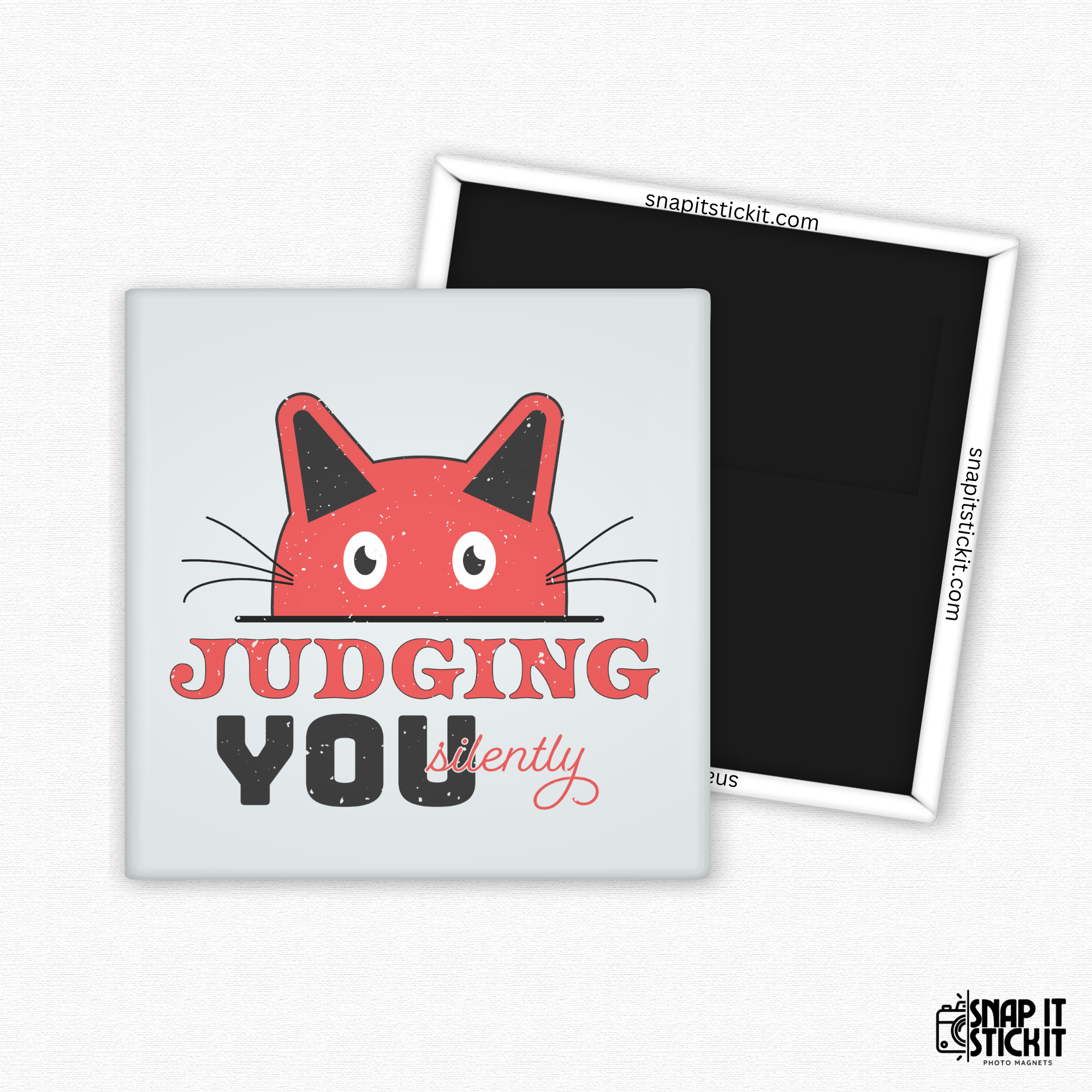 Judging You Silently – Funny Cat Magnet
