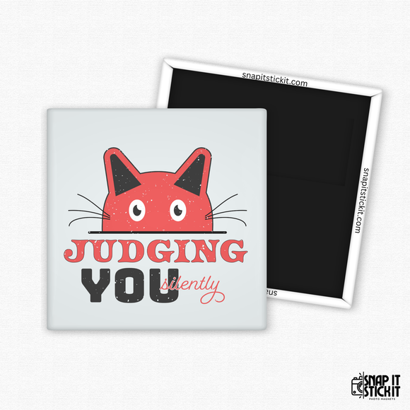 Judging You Silently – Funny Cat Magnet