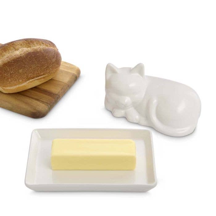 HIC Kitchen Cat Butter Dish With Lid