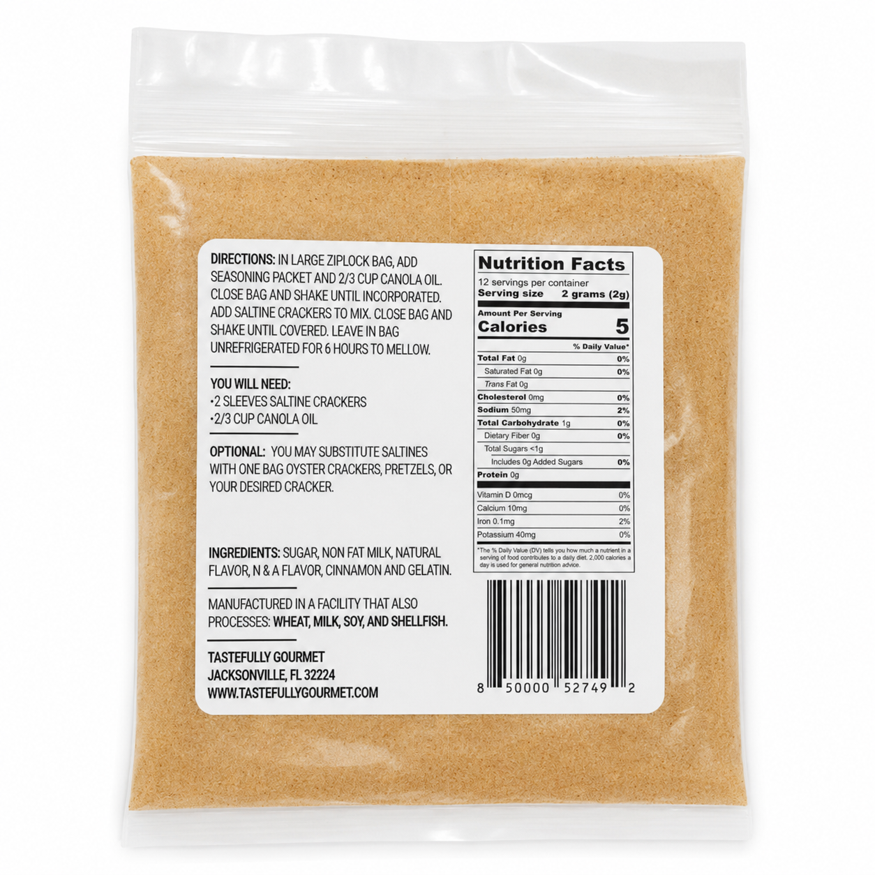 Apple Pie Cracker Seasoning Mix– Dry Seasoning Packet