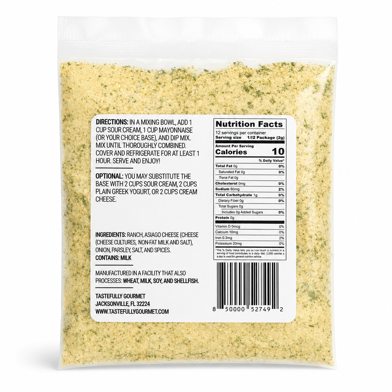 Asiago Ranch Dip Mix- Dry Packet Mix