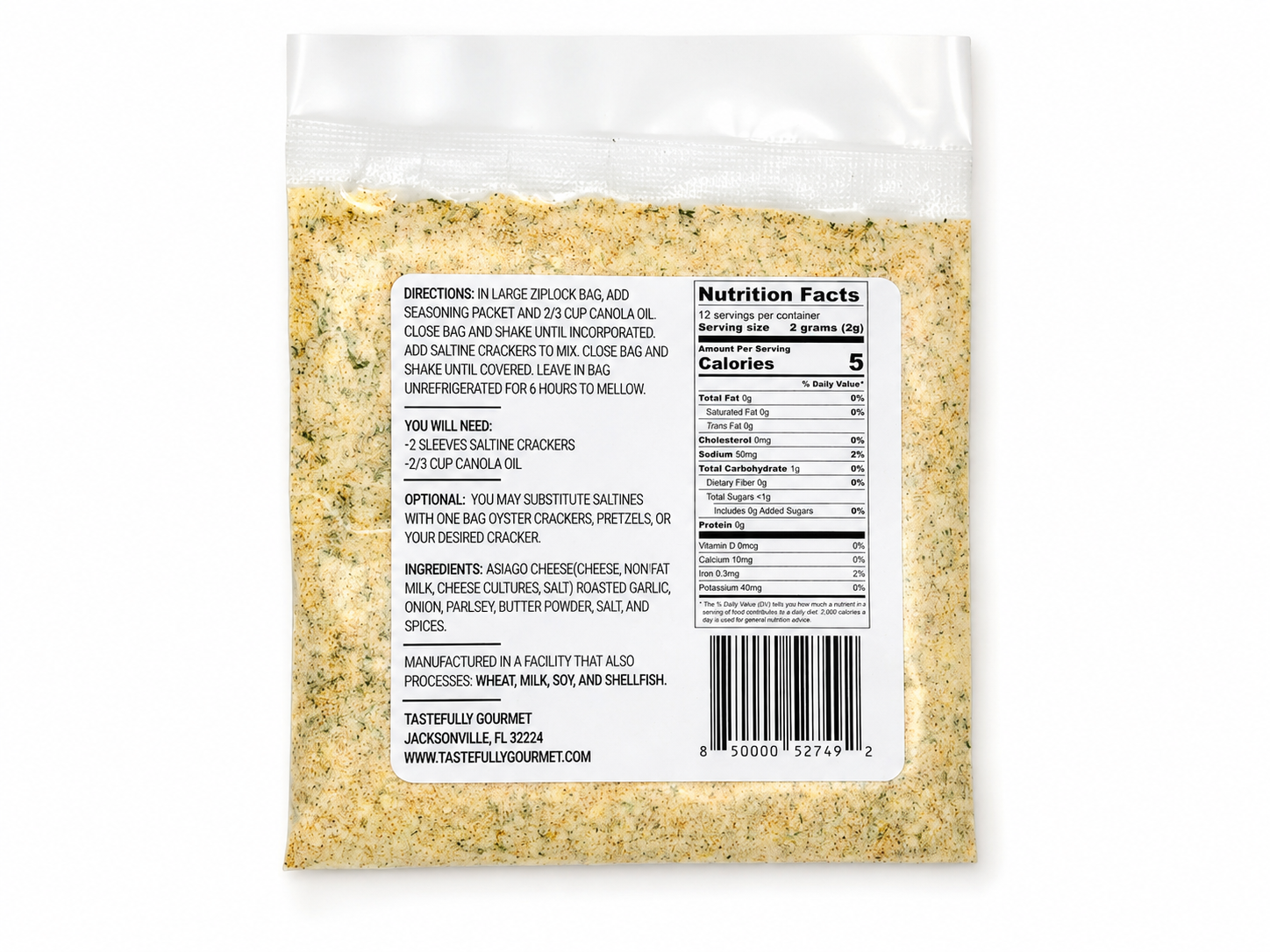 Asiago Roasted Garlic Dip Mix- Dry Seasoning Pack
