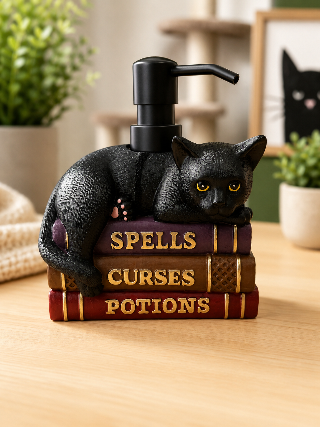 Black Cat Spell Books Soap Pump