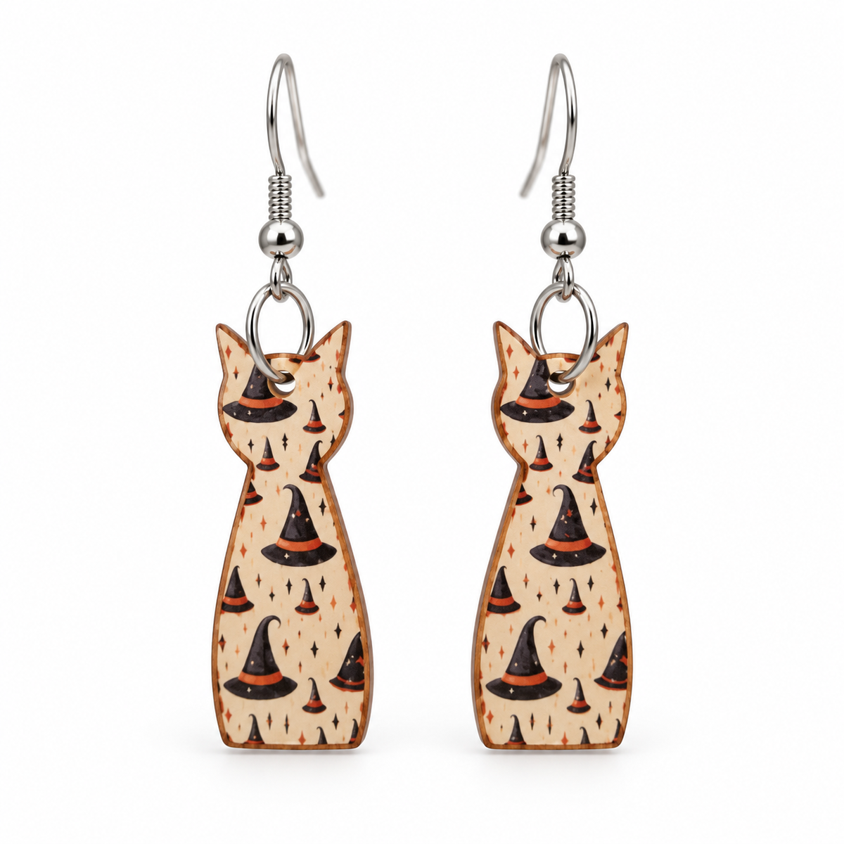 Halloween Cat Dangle Earrings