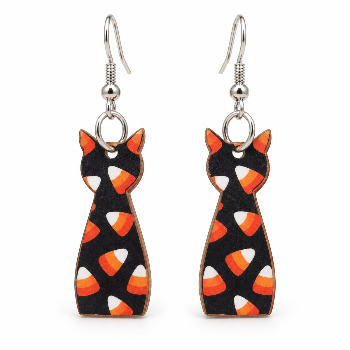 Halloween Cat Dangle Earrings