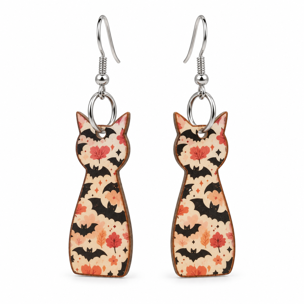 Halloween Cat Dangle Earrings