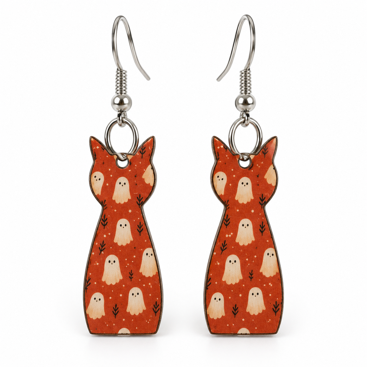 Halloween Cat Dangle Earrings