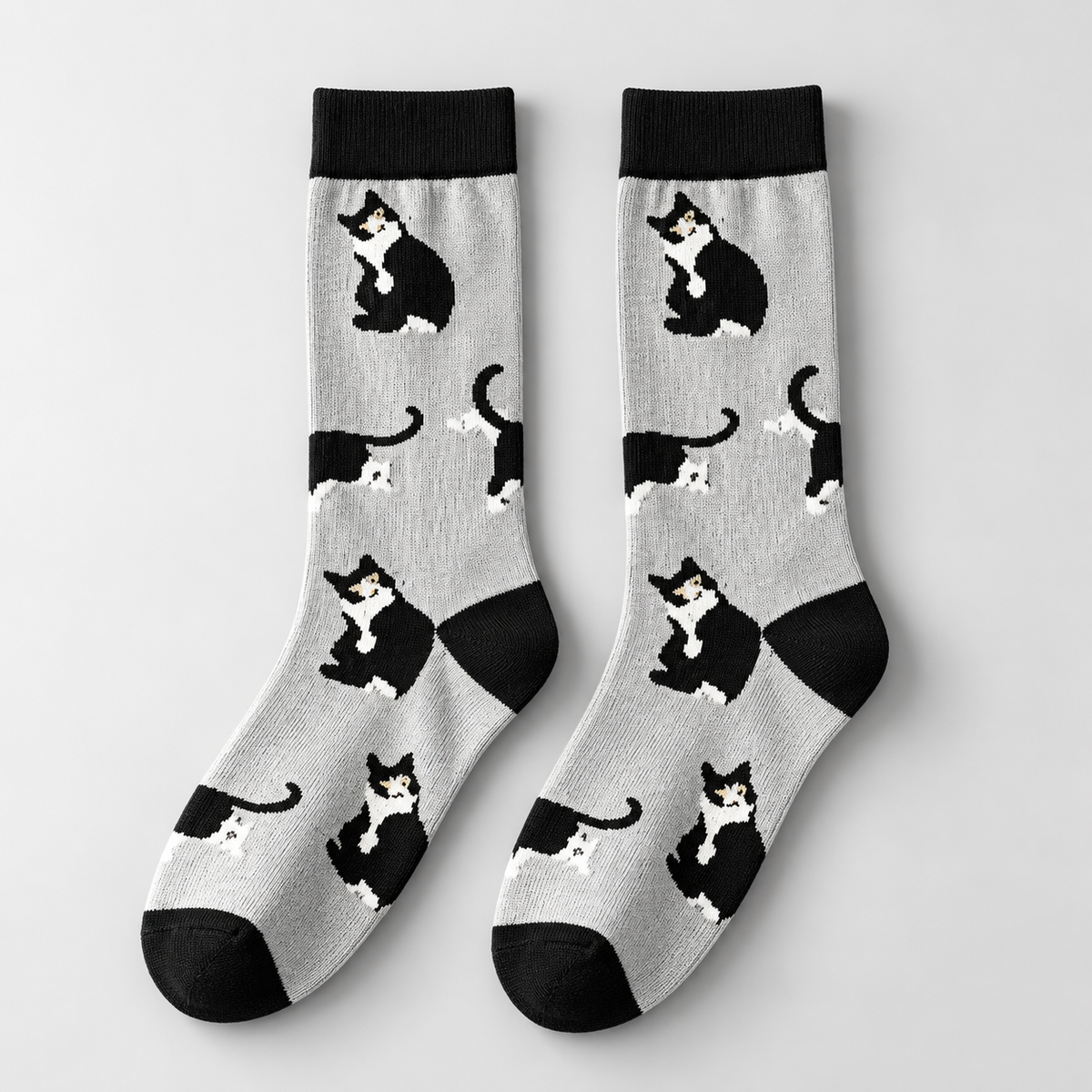 Tuxedo Cat Parade Crew Socks