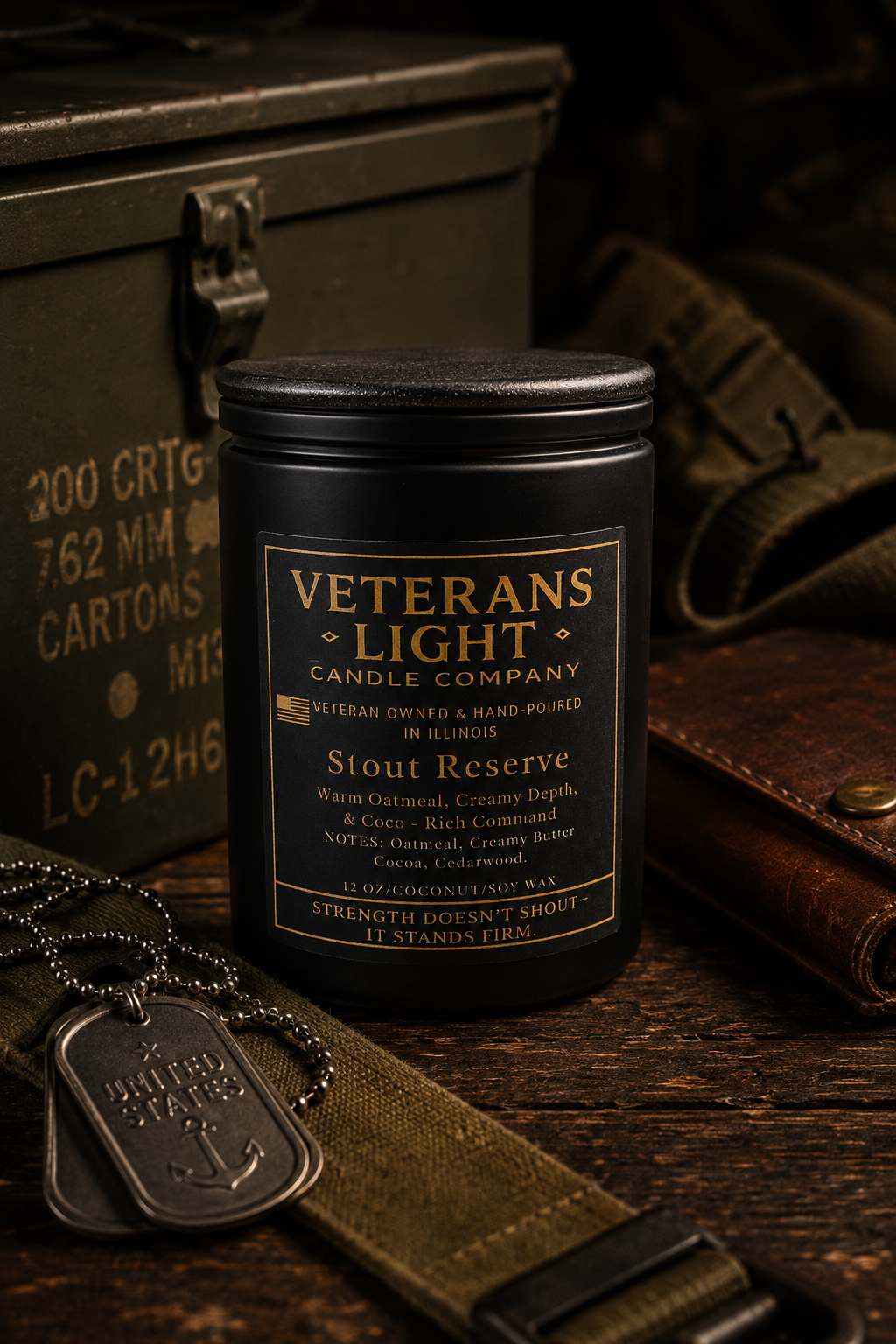 Veterans Light Gentlemen’s Arsenal Candle Collection | Masculine Line : Stout Reserve