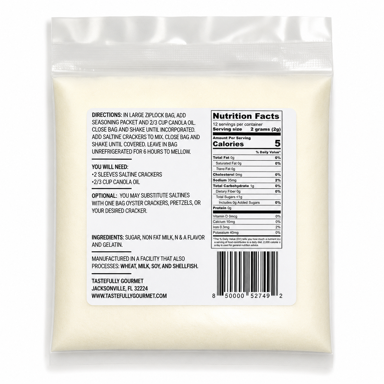 Crème Brulée Cracker Seasoning Mix