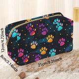 Colorful Paw Print Makeup Pouch