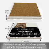 Scratchey-Bitey Absorbent Stone Tumbled Tile Coaster