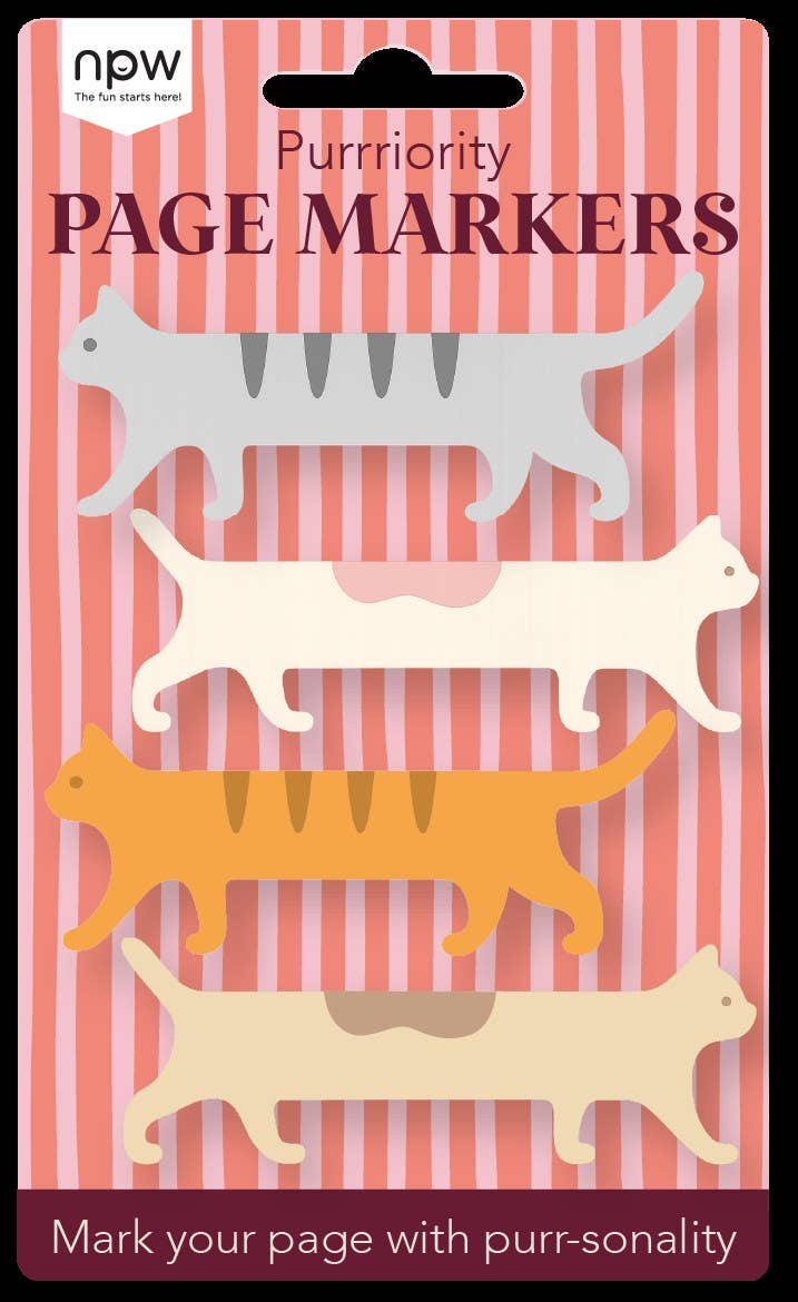 4 Pack Cat Page Markers