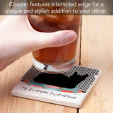 Well Trained Absorbent Stone Tumbled Tile Coaster