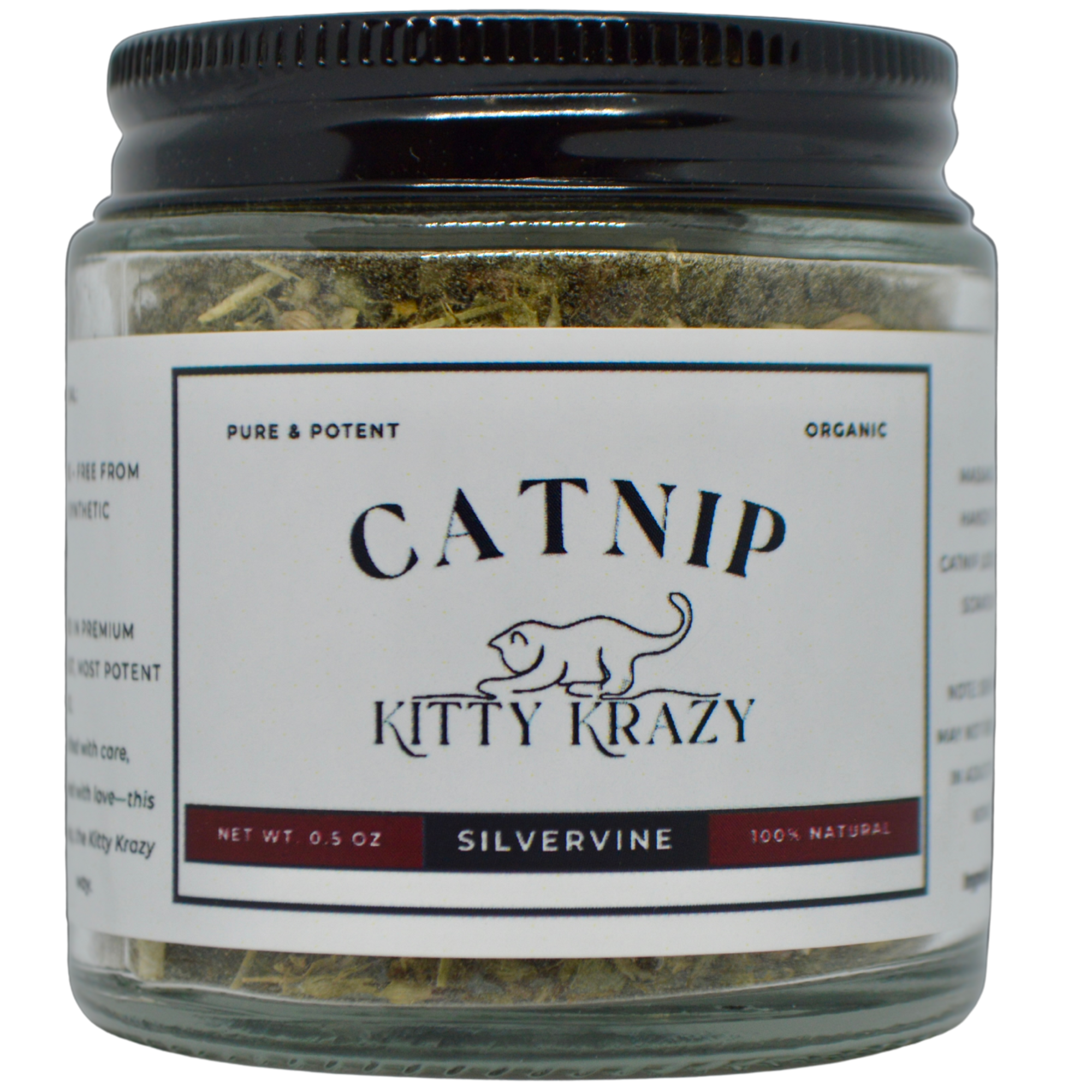 Kitty Krazy Silvervine Top-Shelf Organic Catnip 0.5 OZ