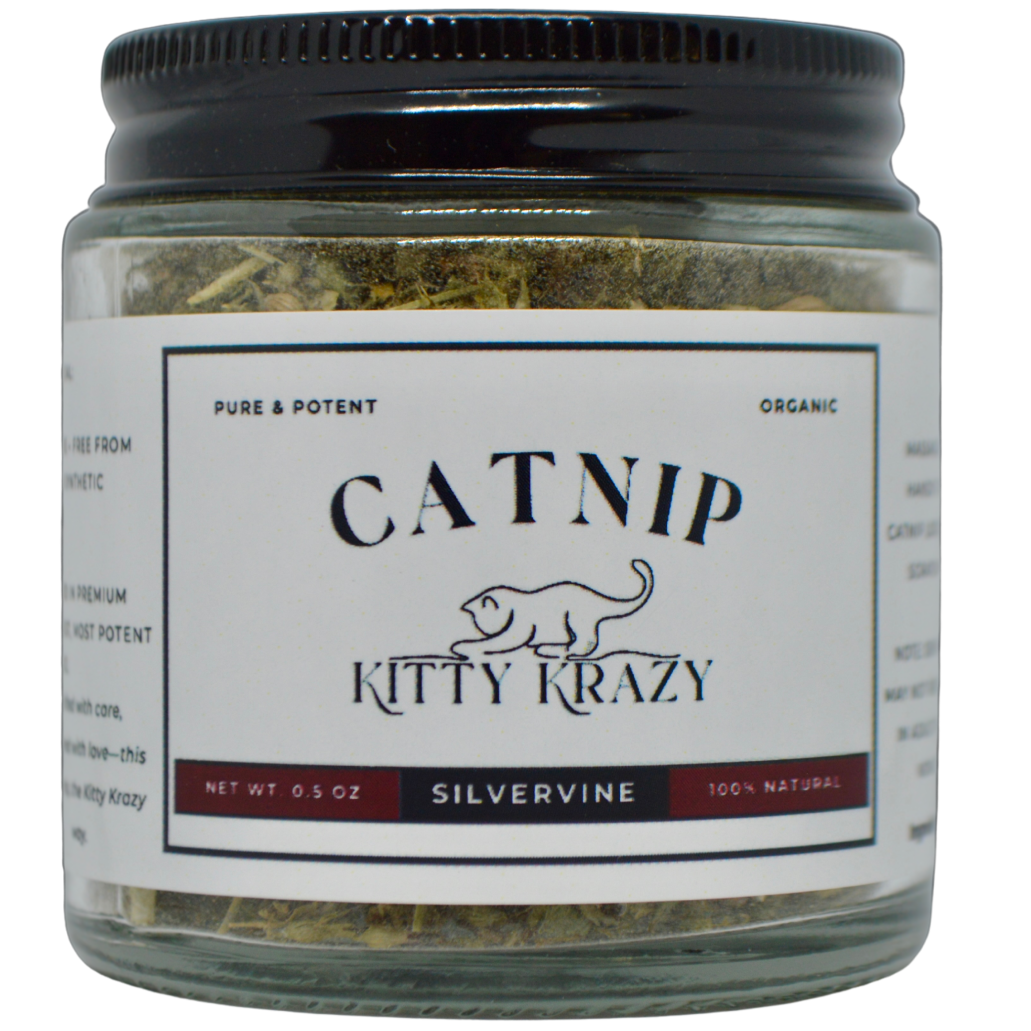 Kitty Krazy Silvervine Top-Shelf Organic Catnip 0.5 OZ