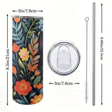 Midnight Bloom Slim Tumbler