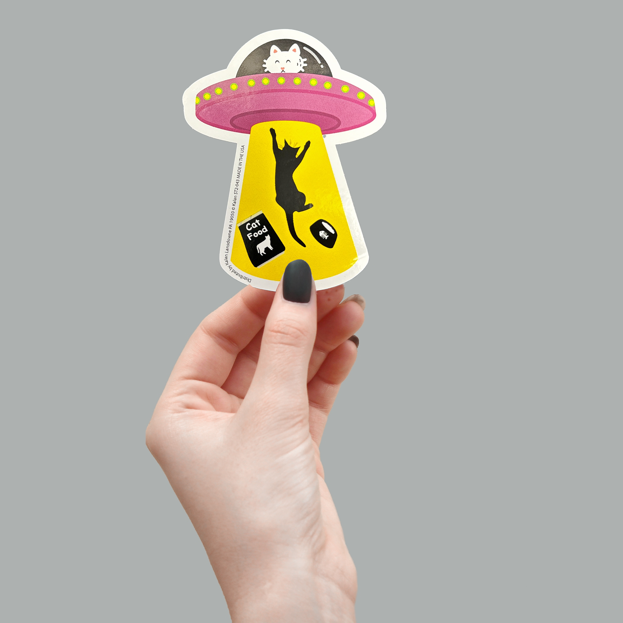 UFO Kitty Die-Cut Sticker