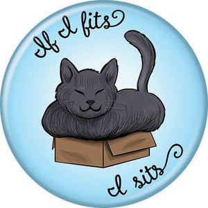 If I Fits Cat Buttons 1.25" Round Button Pin