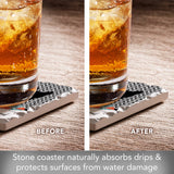 Well Trained Absorbent Stone Tumbled Tile Coaster