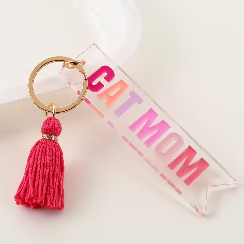 Cat Mom Keychain