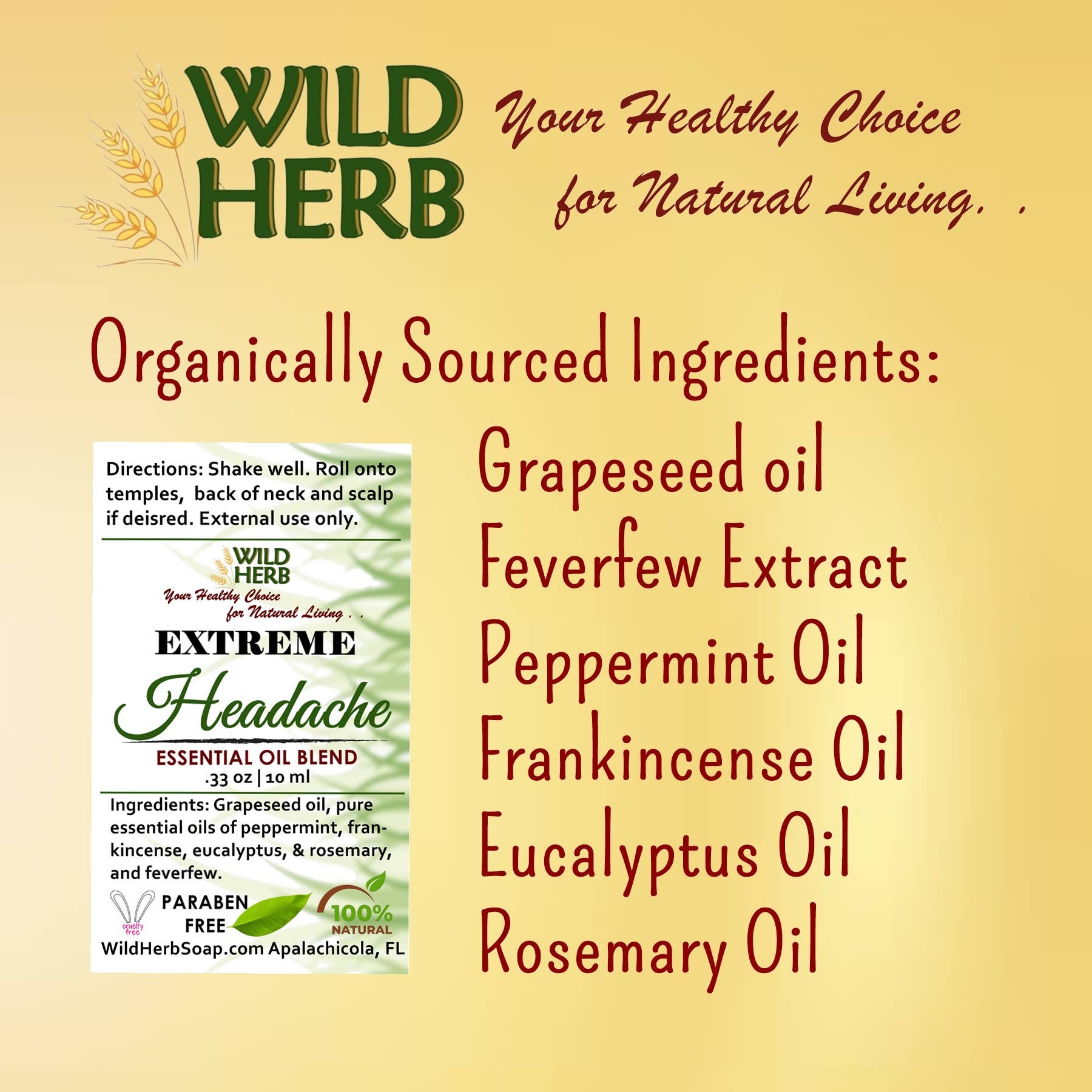 Extreme Headache Relief Essential Oils Roller