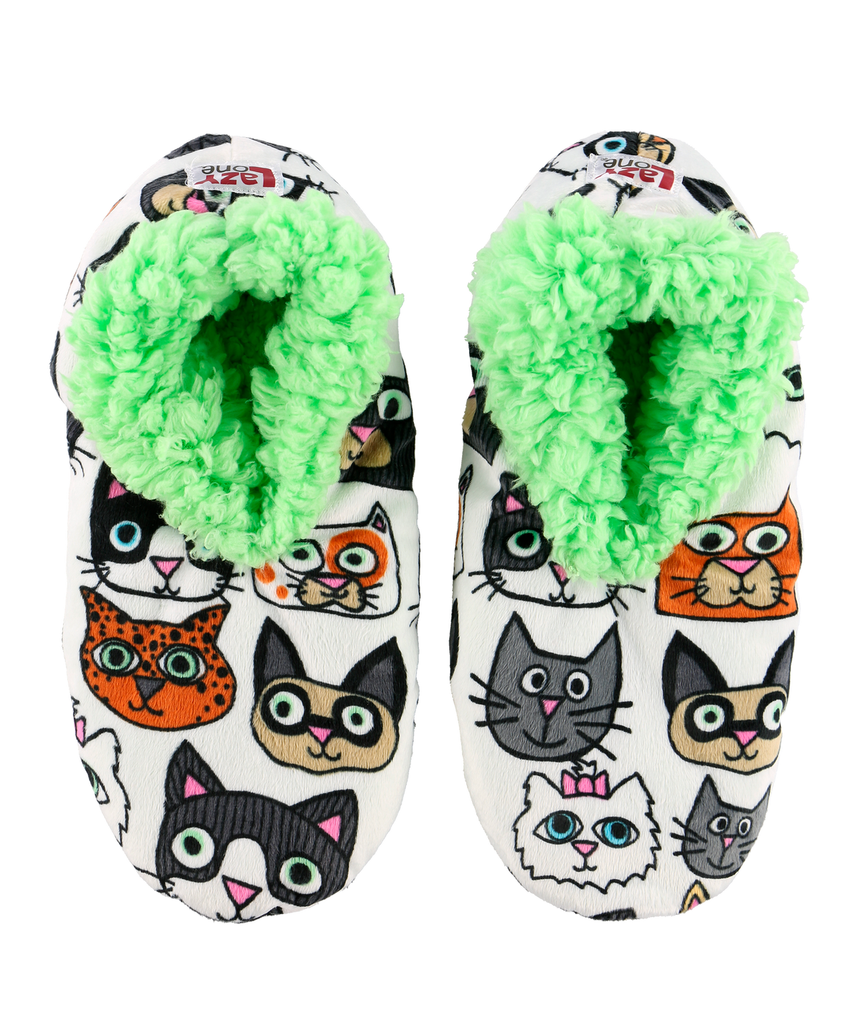 Crazy Cat Crew Sherpa-Lined Slippers