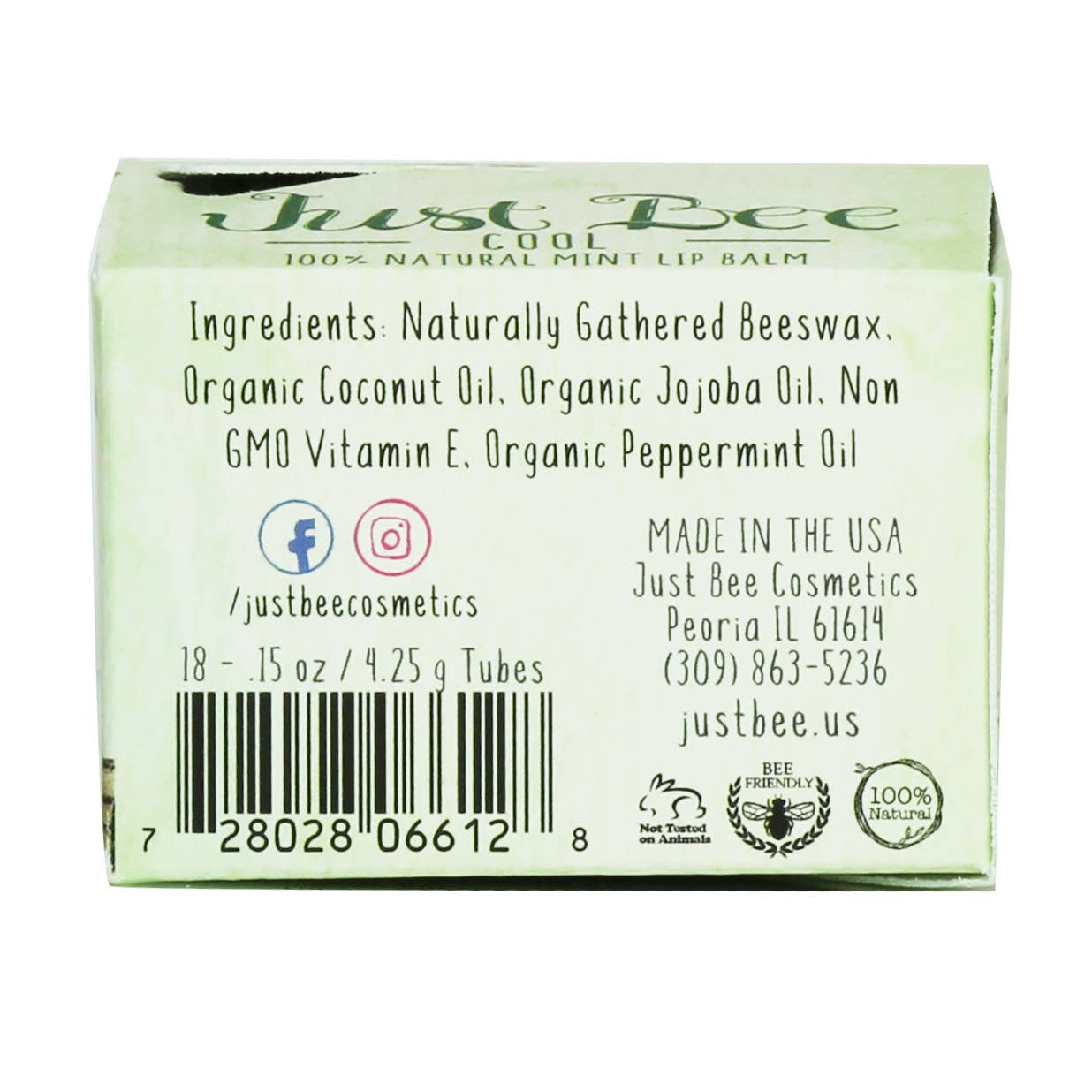 Just Bee Cool Lip Balm Mint