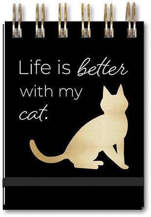 Life is Better with my Cat Spiral Pocket Notepad