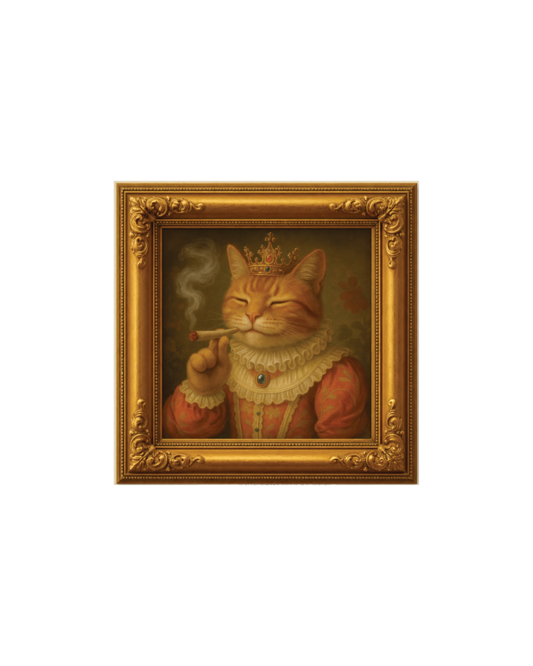 Cat Smoking Portrait Magnet