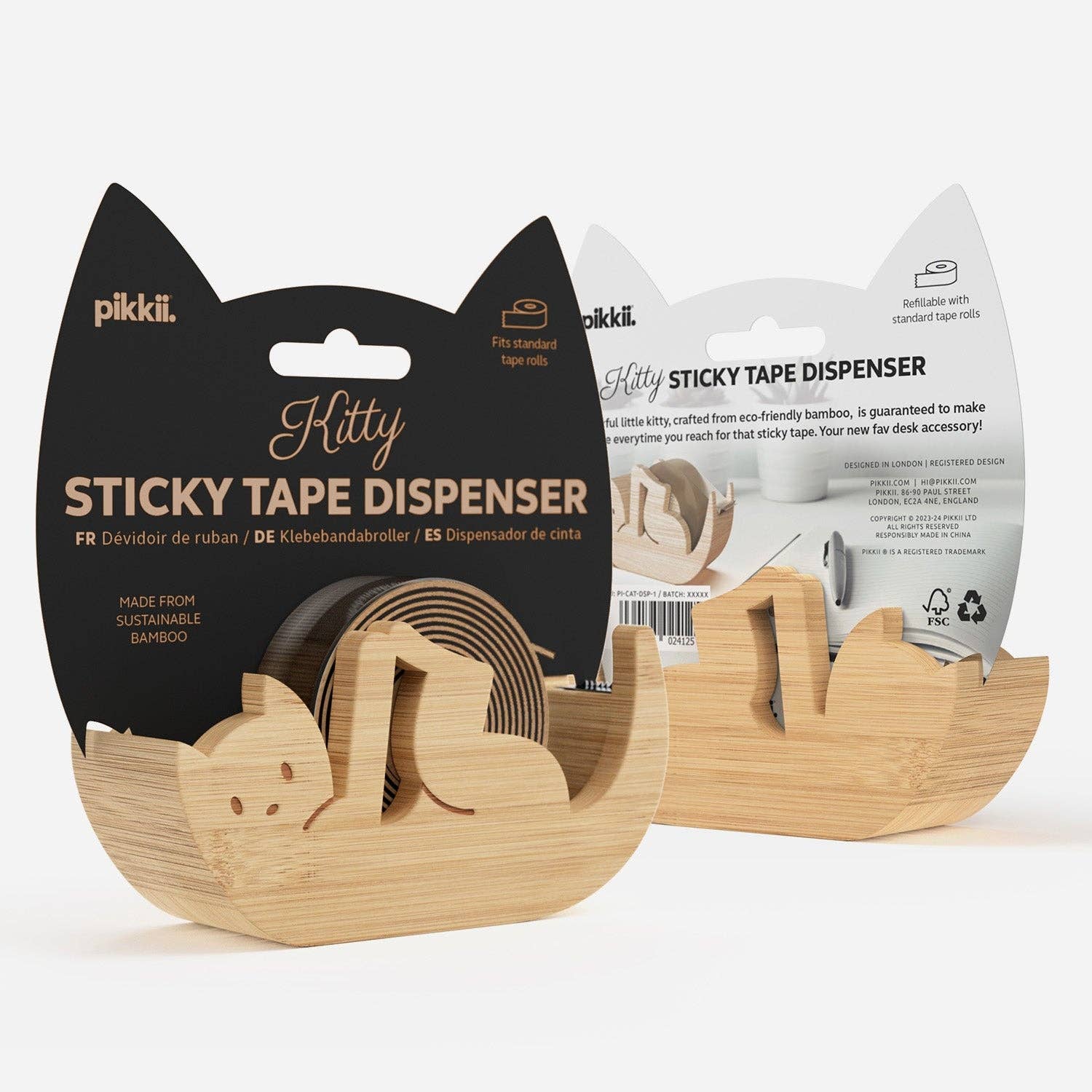 Kitty Bamboo Tape Dispenser