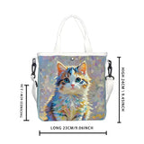 Whisker Watercolor Canvas Tote