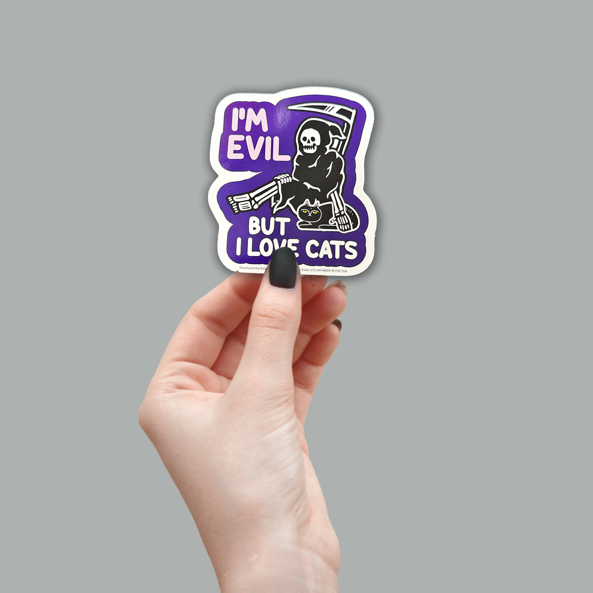 I'm Evil But I Love Cats Die-Cut Sticker