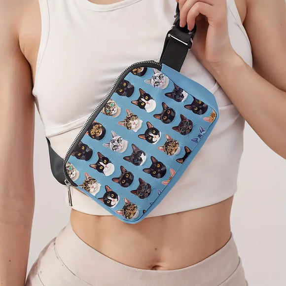 Multi Faces Kitty Crossbody Bag