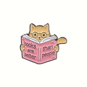 Books are Better than People Enamel Pin