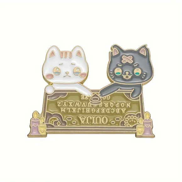 Ouija Board Cats Enamel Pin (