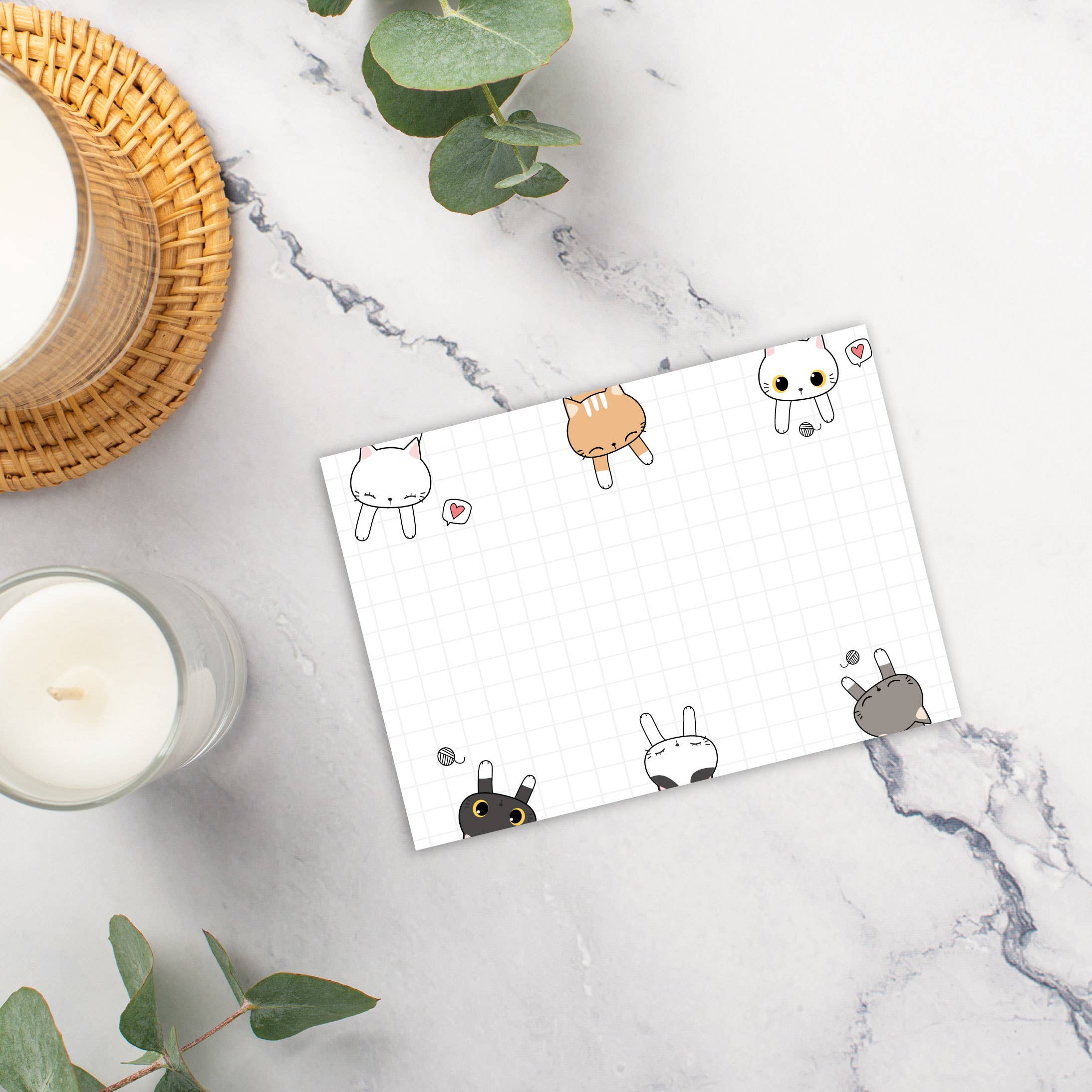 Cat Peekaboo Grid Post-it® Note 3x4
