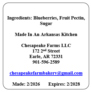 Chesapeake Farms Small-batch Blueberry Jam 8oz