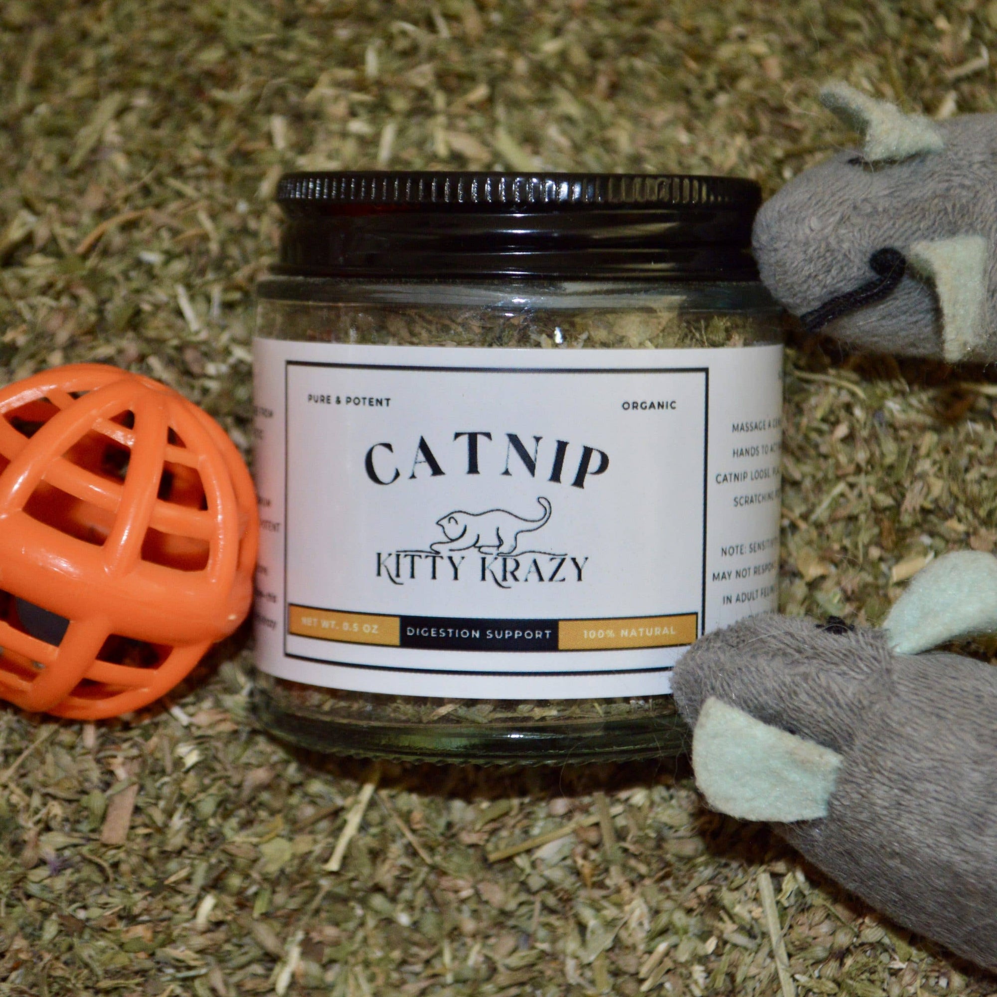 Kitty Krazy Digestion Support Top-Shelf Catnip Blend 0.5 OZ