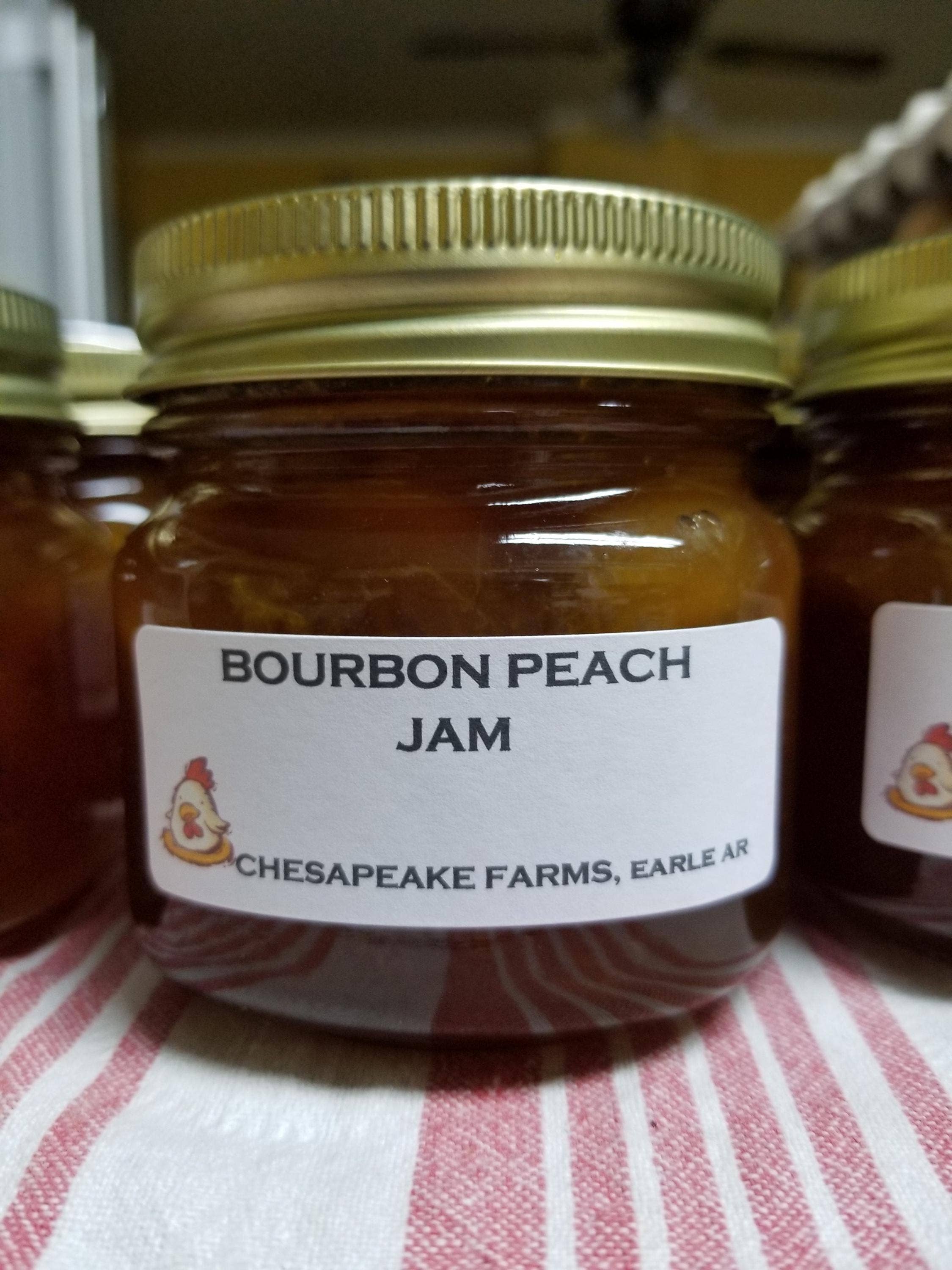 Chesapeake Farms LLC Small-batch Bourbon Peach Jam 8oz