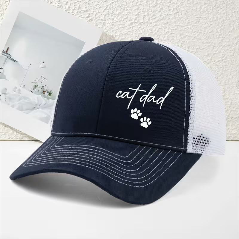 Cat Dad Mesh Back Baseball Hat