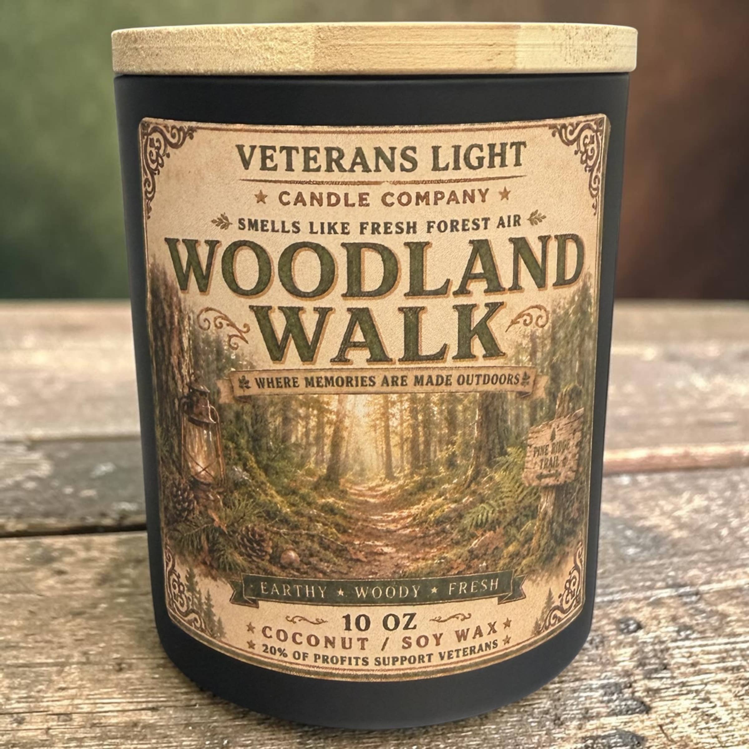Veterans Light 10oz Candle - Woodland Walk