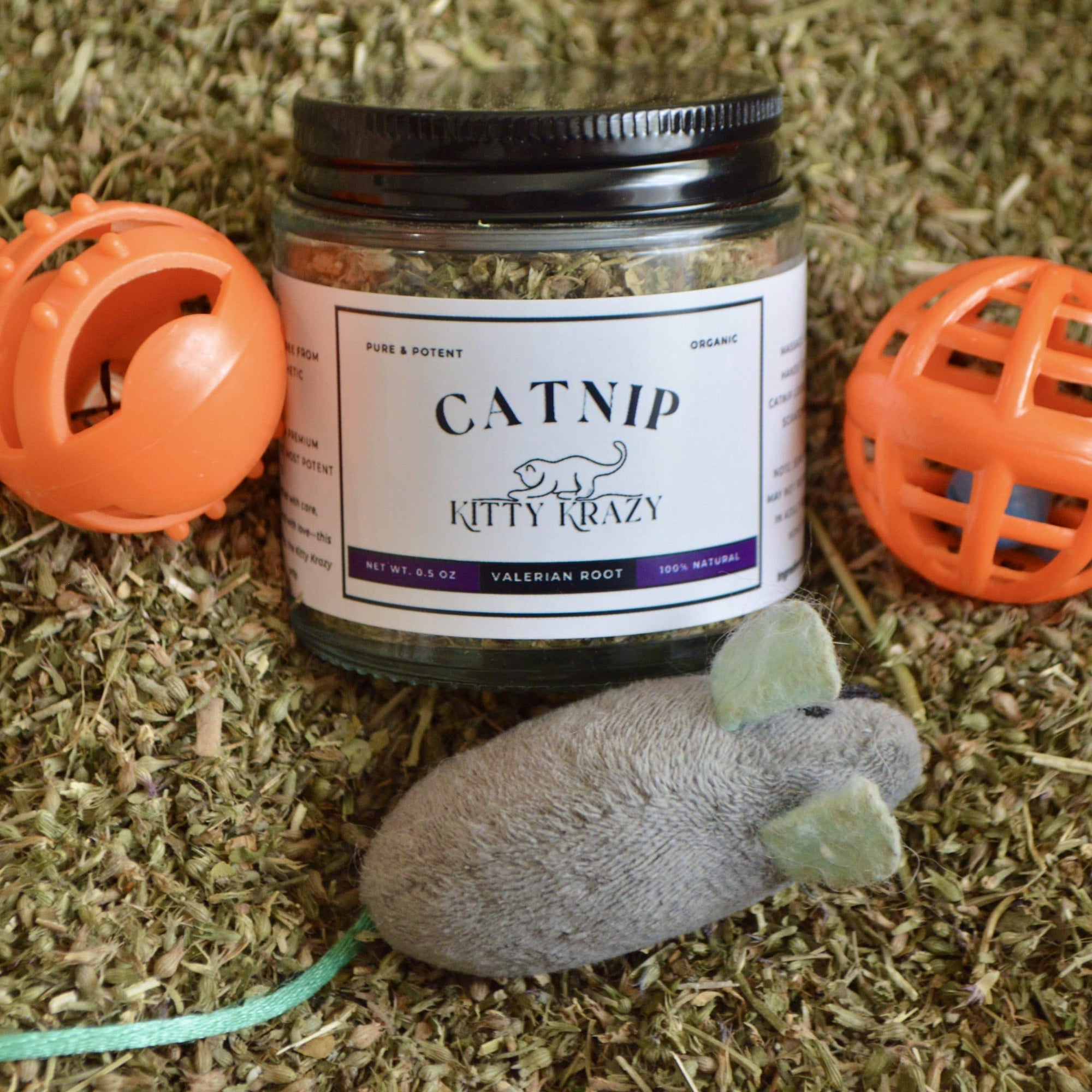 Kitty Krazy Valerian Root Top-Shelf Catnip Blend 0.5 OZ