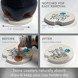 Rescued Absorbent Stone Car Coaster