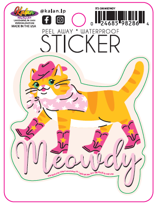 Meowdy Cat Die Cut Sticker
