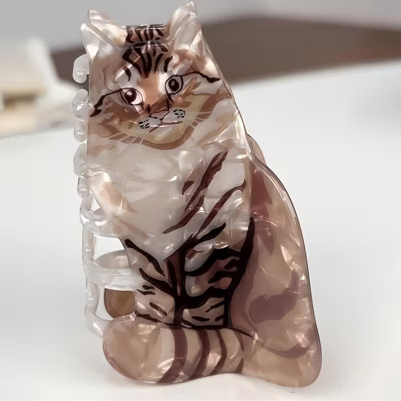 Tabby Cat Claw Clip