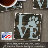 Love Paw Absorbent Stone Coaster